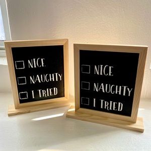Nice naughty and I tried check list sign
